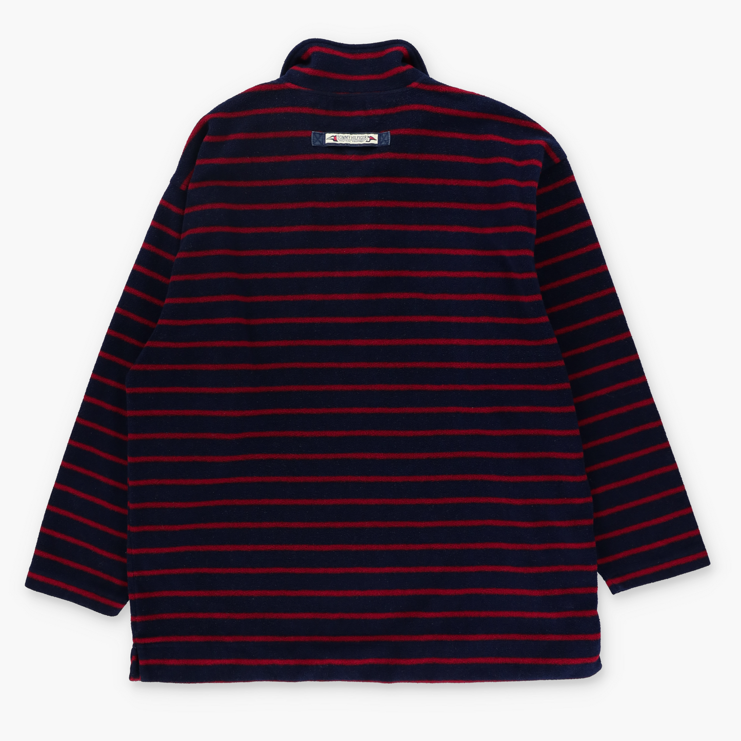TOMMY HILFIGER Nautical Stripe 1/4 Zip Fleece Sweatshirt (L)