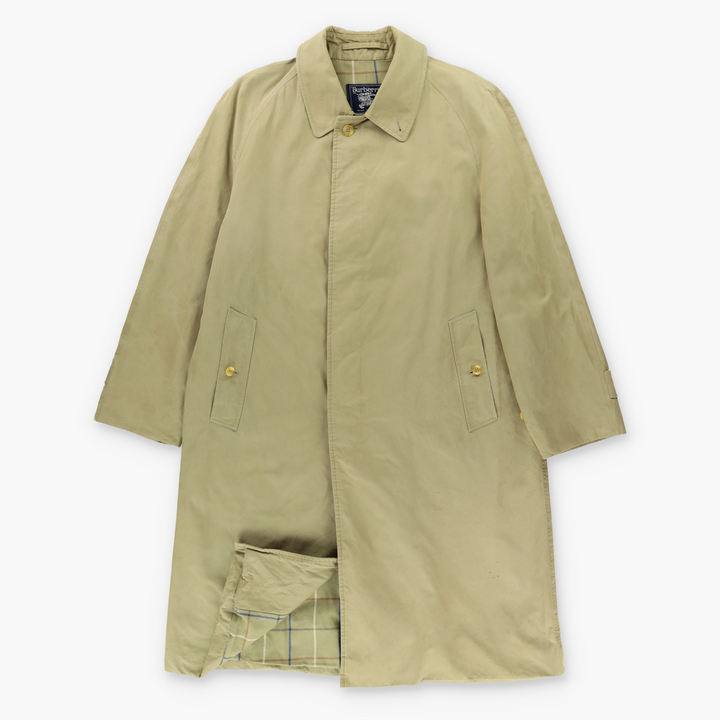 Vintage BURBERRY Cotton Khaki Car Trench Coat England Made (50 REG)
