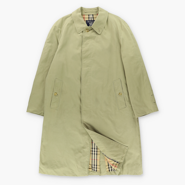 Vintage Burberry Green Khaki Cotton Car Trench Coat (50 REG)