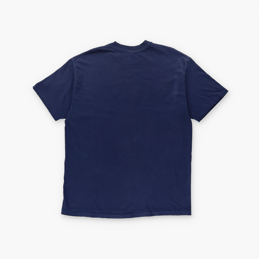 "Spam" Single-Stitch Navy & Yellow HANES Tee USA Made (XL)