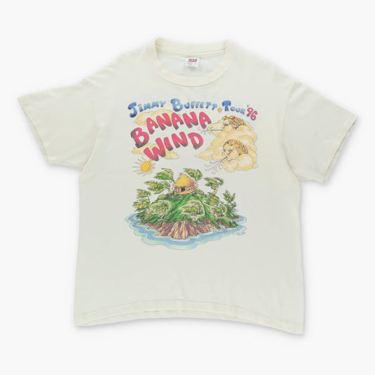 Vintage 1996 Jimmy Buffet 'Banana Wind Tour' Island Single Stitch Music T-Shirt (XL)