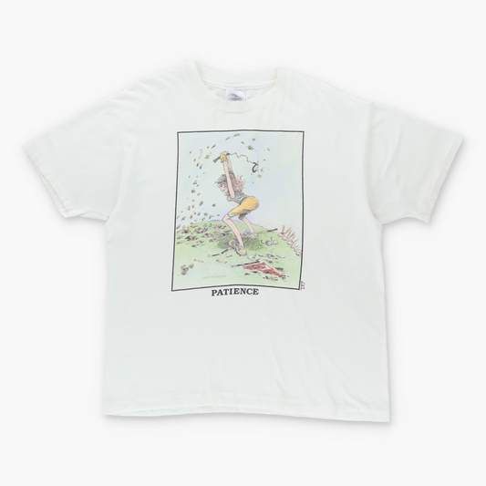 Vintage COMEDY 'Patience' Gary Paterson Golfer Lady Single Stitch USA Made T-Shirt (XL ) Vintage Sole Melbourne