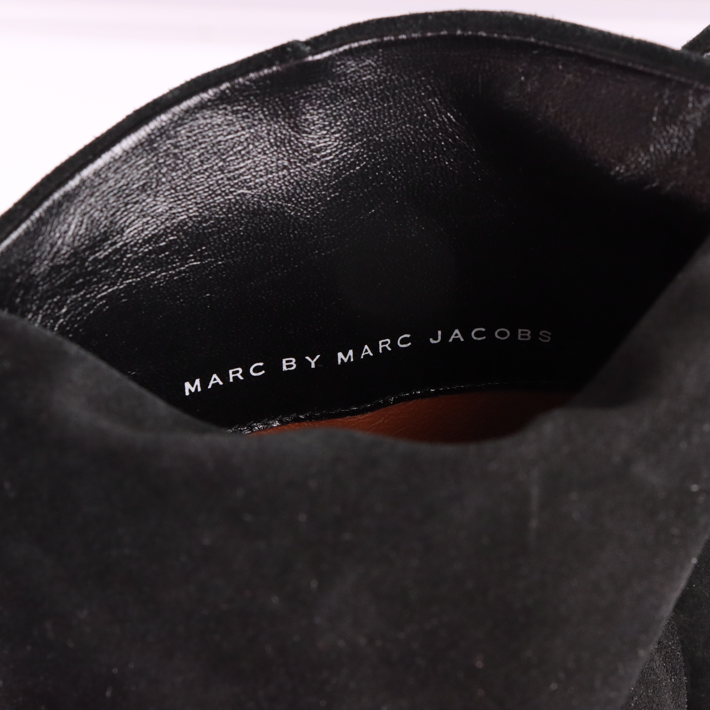 MARC BY MARC JACOBS Black Suede Ruffle Heeled Boots (38.5)