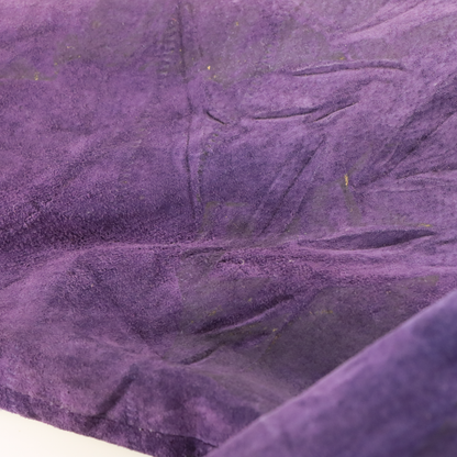 GIORGIO ARMANI Embroidered Logo Suede Purple Bomber Jacket (M-L)