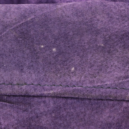 GIORGIO ARMANI Embroidered Logo Suede Purple Bomber Jacket (M-L)