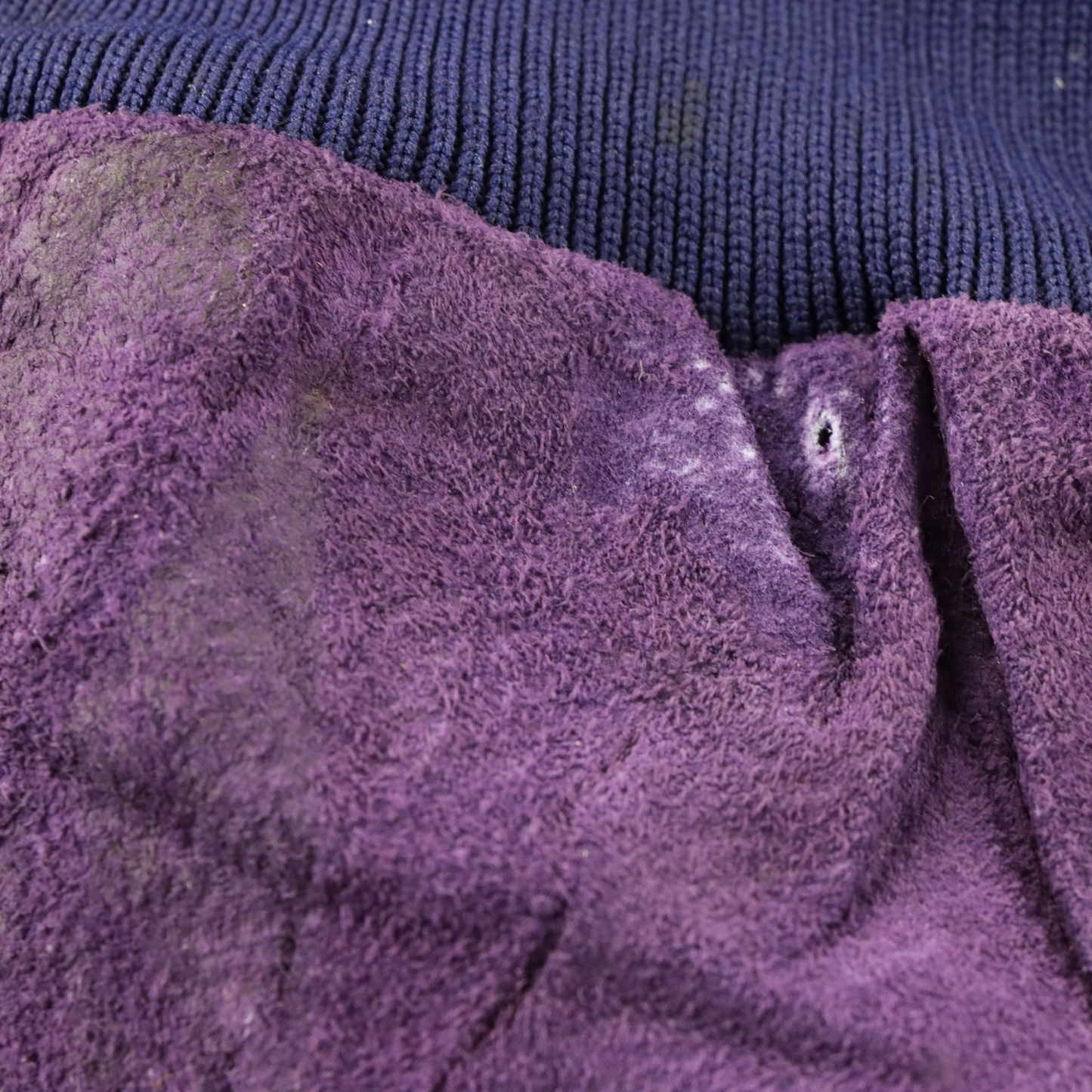 GIORGIO ARMANI Embroidered Logo Suede Purple Bomber Jacket (M-L)
