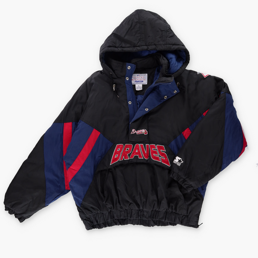 STARTER Atlanta Braves Korean Made Baseball Windbreaker Jacket (XL)