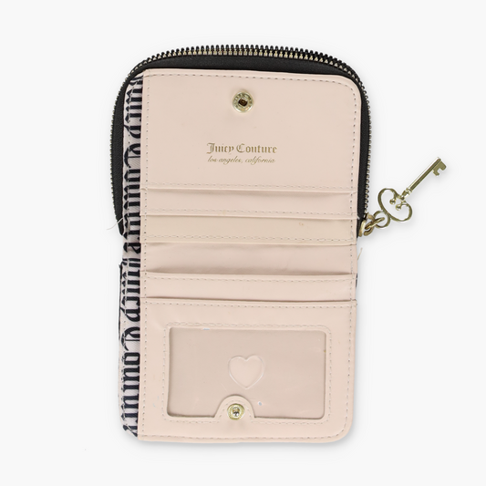 JUICY COUTURE Gold Charm Lock Key Black Wallet