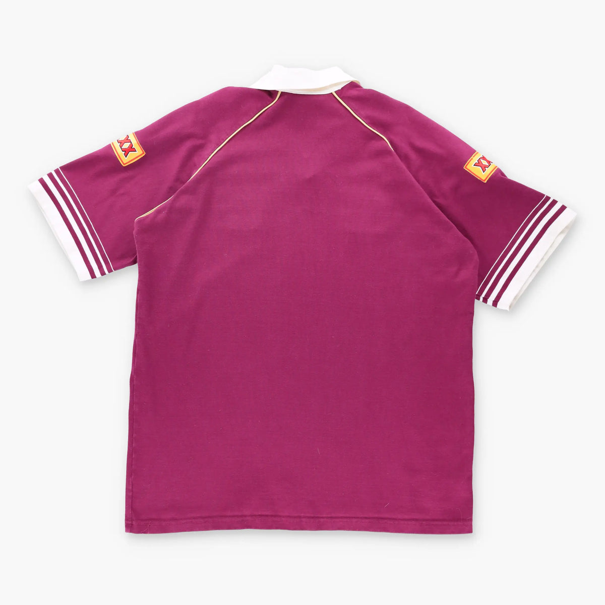 Vintage QUEENSLAND STATE OF ORIGIN Y2K Embroidered Made in Australia Maroon Jersey T-Shirt (XXL)