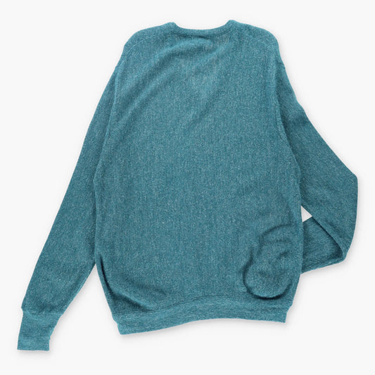 Vintage LACOSTE 80's Embroidered Croc USA Made Green Knit Sweater (XL)