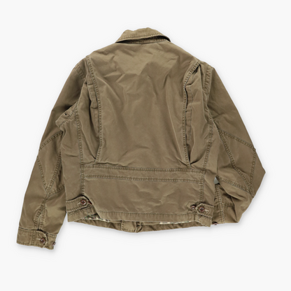 POLO RALPH LAUREN Embroidered Logo Khaki Zip Up Jacket (M)