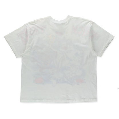 LOONEY TUNES "Trick Or Treat" Single Stitch Halloween All Over Print White T-Shirt (XXL)