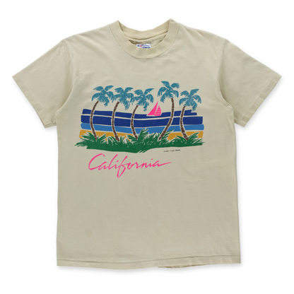 Vintage 1984 California Beach Graphic Single Stitch USA Made HANES Tee (S-M)