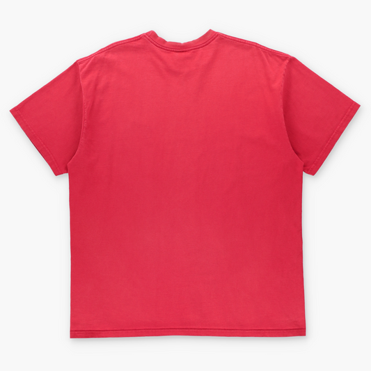 NIKE Red & White Embroidered Swoosh Logo Classic T-Shirt (XL-XXL)