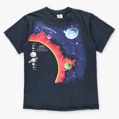 Vintage 1990 Double Sided Peter Kull 'Dynamic Solar System' Single Stich T-Shirt USA Made (L)