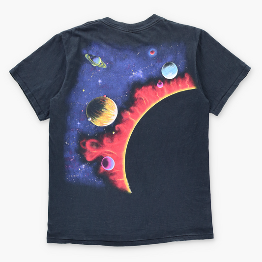 Vintage 1990 Double Sided Peter Kull 'Dynamic Solar System' Single Stich T-Shirt USA Made (L)