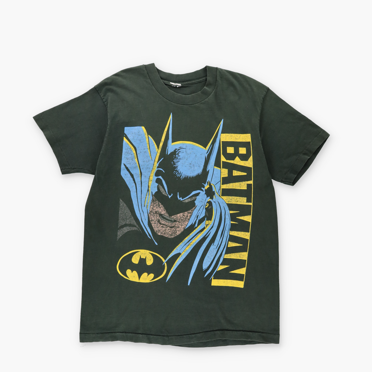 1988 DC COMICS BATMAN Vintage Cartoon Graphic Single Stitch T-Shirt (L)