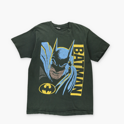 1988 DC COMICS BATMAN Vintage Cartoon Graphic Single Stitch T-Shirt (L)