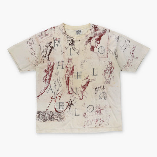 Vintage Michelangelo Sketch Art USA Made Tee (XL) - Vintage Sole Melbourne
