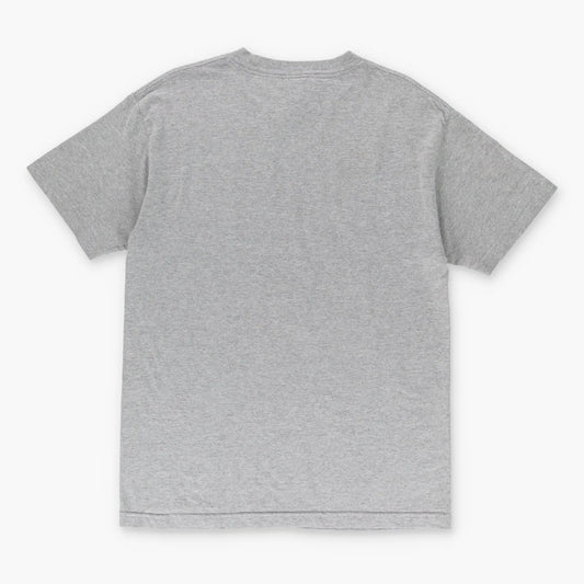 NIKE Y2K Grey Swoosh Flame Logo Tee (M) - Vintage Sole Melbourne