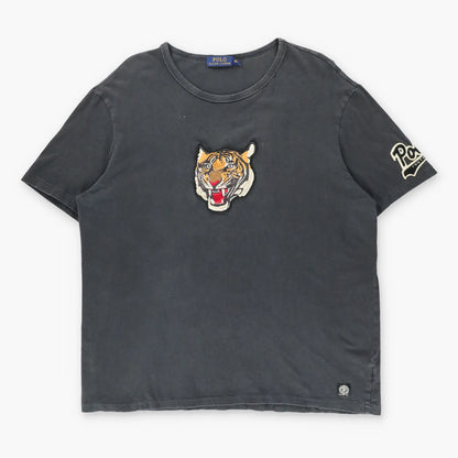 POLO RALPH LAUREN Embroidered Tiger Jersey Single Stitch Tee (XL) - Vintage Sole Melbourne