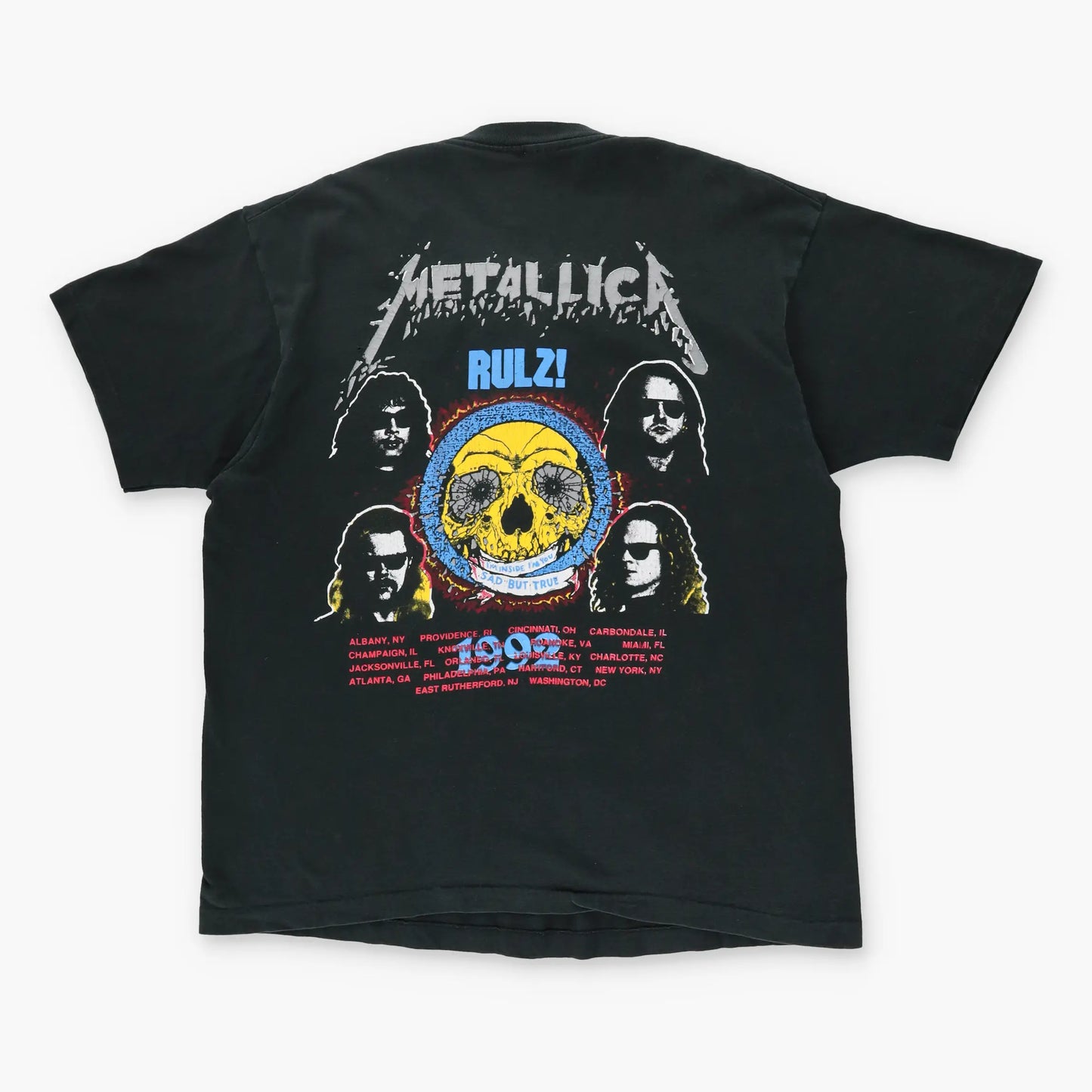 1992 METALLICA Rulz "Sad But True" Concert Front Back Single Stitch T-Shirt (XL) - Vintage Sole Melbourne