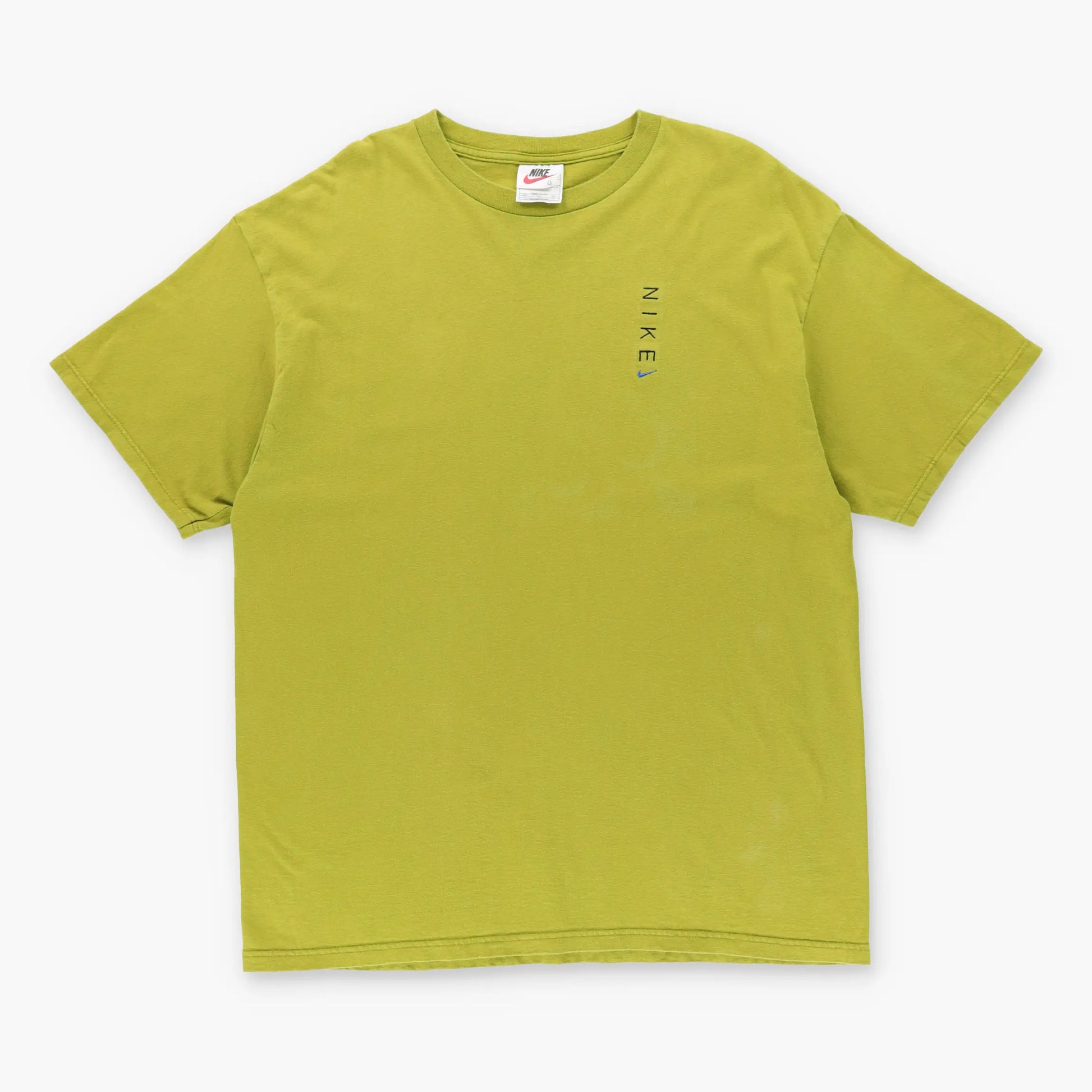 NIKE Embroidered Spell Out Logo Olive Green USA Made T-Shirt  (XL) - Vintage Sole Melbourne
