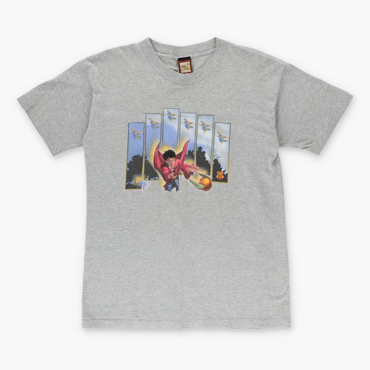 2001 HARRY POTTER Quidditch Movie Promo Grey Tee (M-L) - Vintage Sole Melbourne