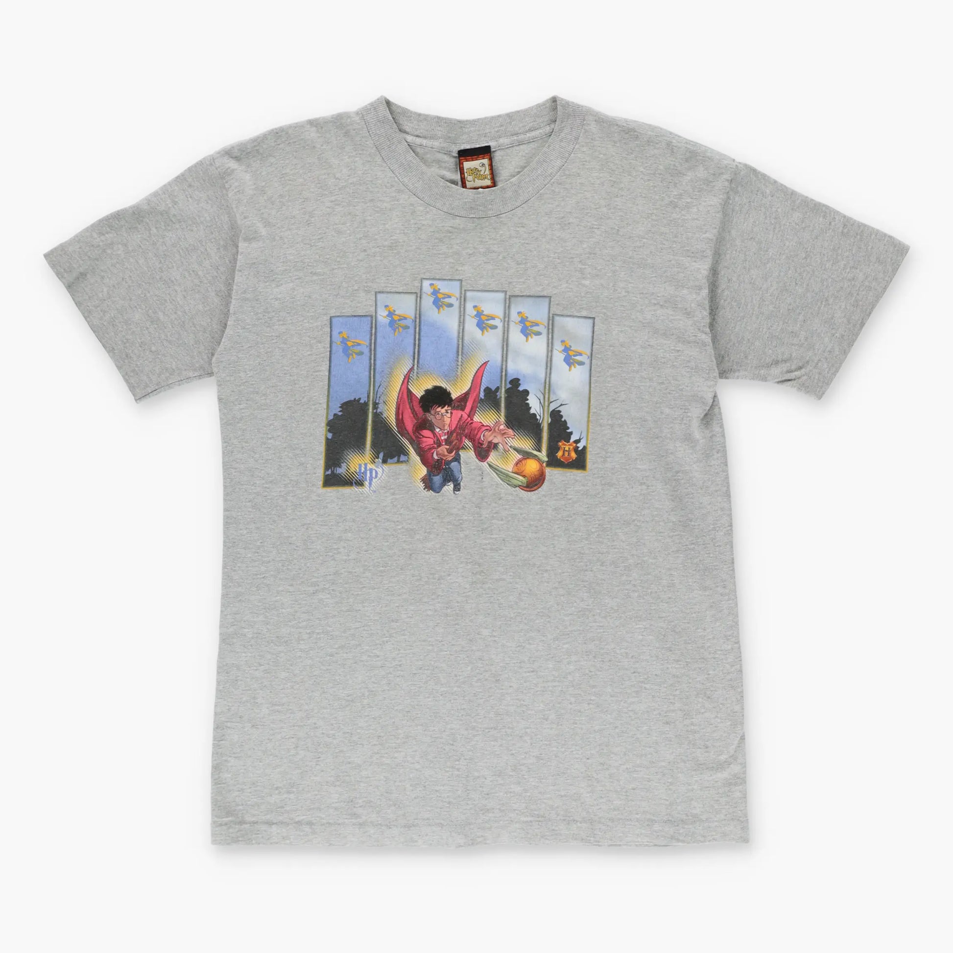 2001 HARRY POTTER Quidditch Movie Promo Grey Tee (M-L) - Vintage Sole Melbourne