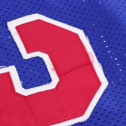 MAJESTIC Texas Rangers Blue & Red Embroidered Baseball Jersey (XXL)