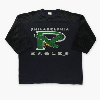 PHLADELPHIA EAGLES NFL Black & Green USA Made 3/4 Sleeve Jersey (XL)