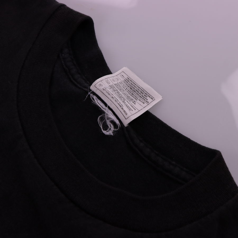 BOOTLEG Nike Embroidered Swoosh Outline Black & White Tee (M)