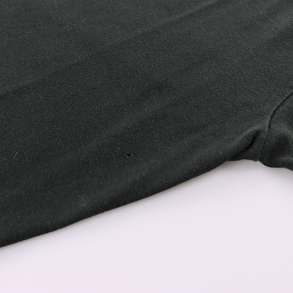 NIKE Embroidered Swoosh Logo Casual Black & White Tee USA Made (XXL)