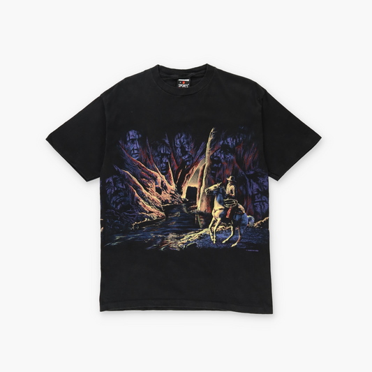 HABITAT Native American Valley & Cowboy Single Stitch Tee USA Made (M)
