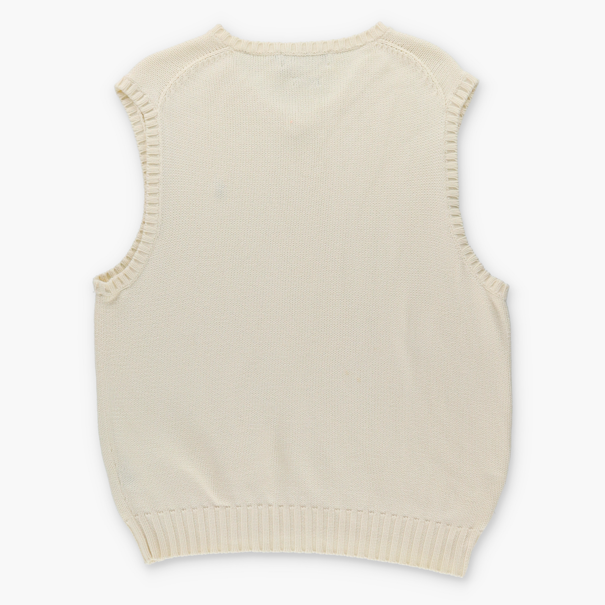 Vintage RALPH LAUREN Embroidered Cream & Navy Vest (L-XL) Vintage Sole Melbourne