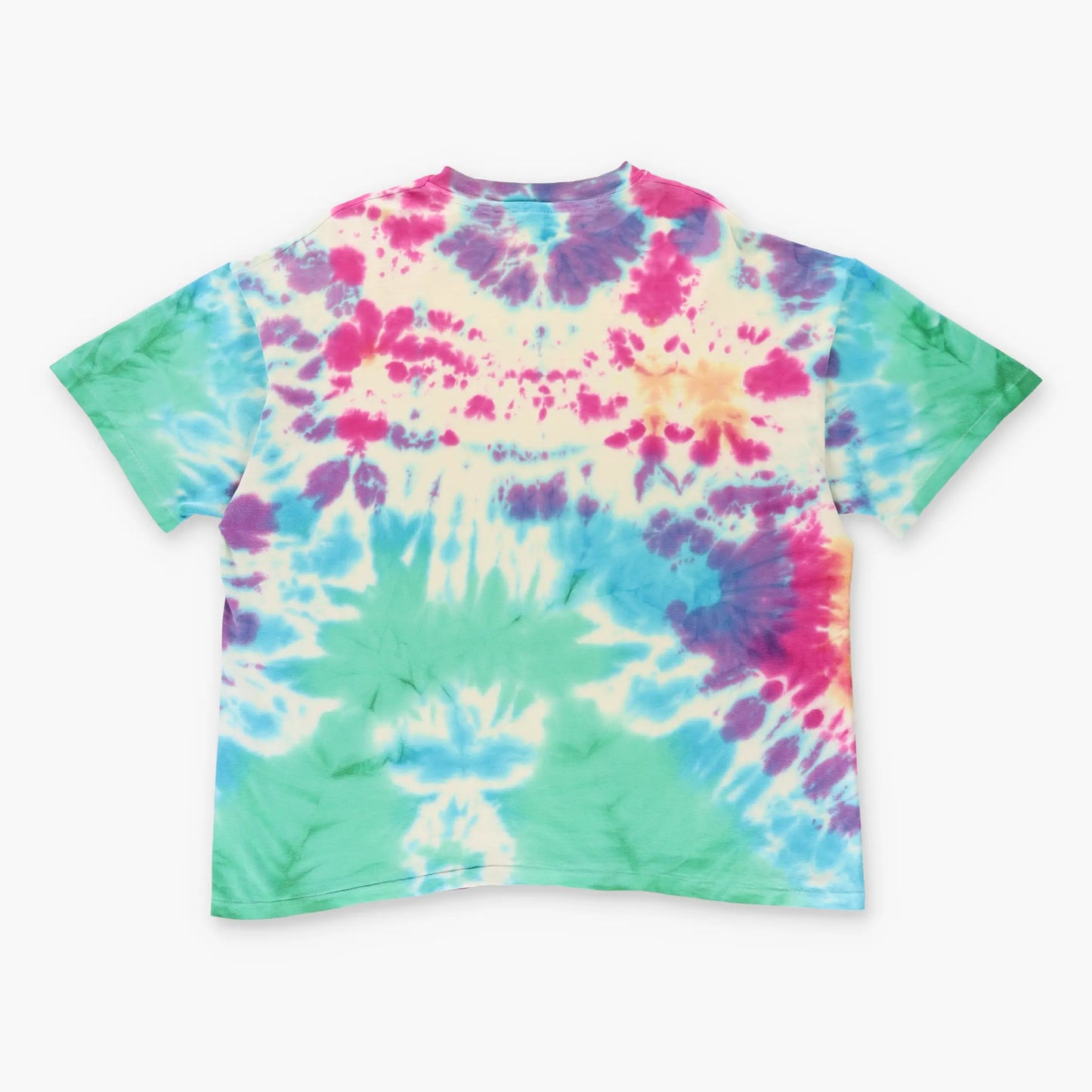 Vintage Magic Mushroom Psychedelic Tie-Dye Rainbow Single Stitch T-Shirt (XL)