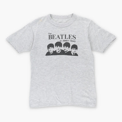 Vintage ABBEY ROAD X BEATLES Grey & Black Single Stitch Band T-Shirt (XS)