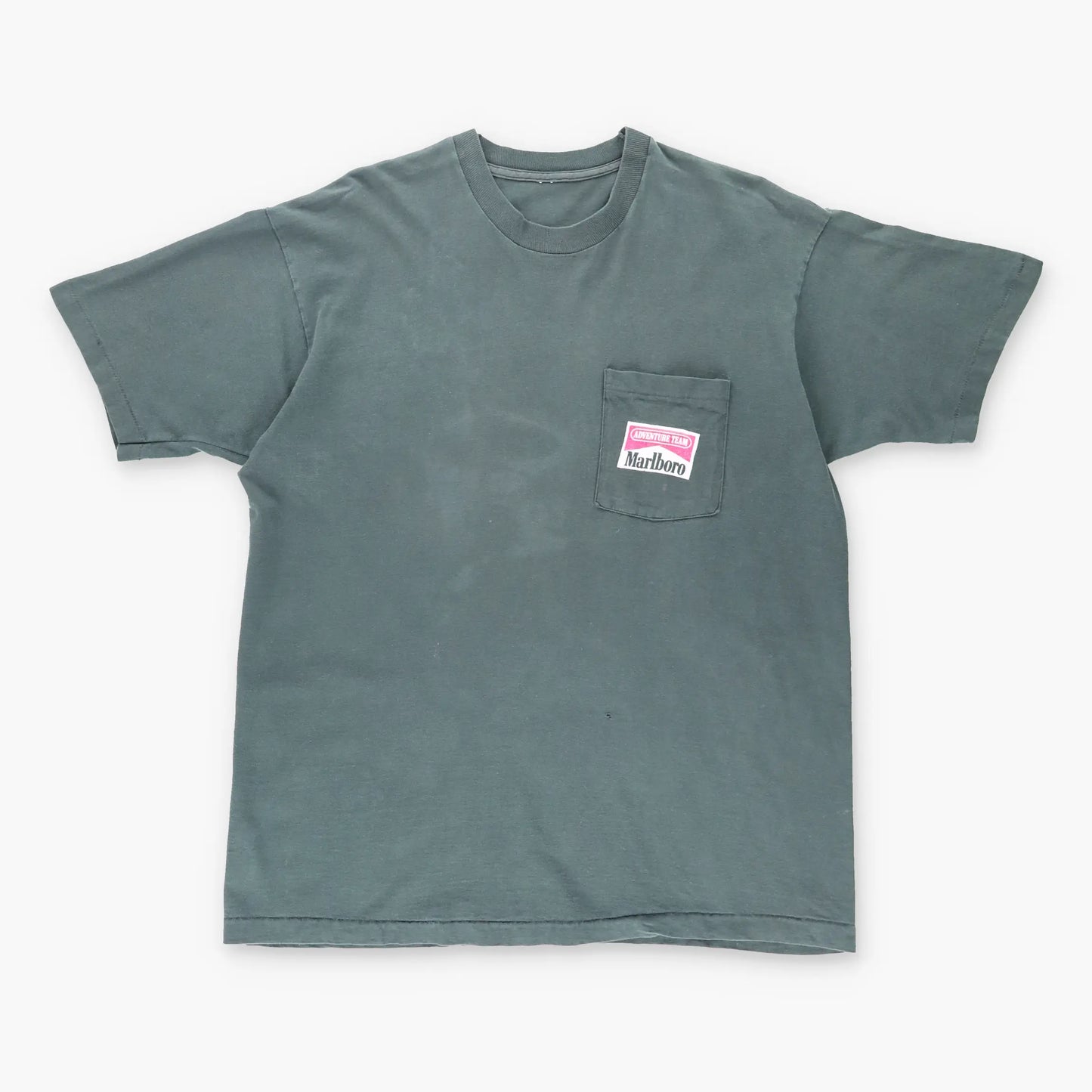 Vintage MARLBORO 'Snake Pass' Pocket Cigarette Black Single Stitch T-Shirt (XL)