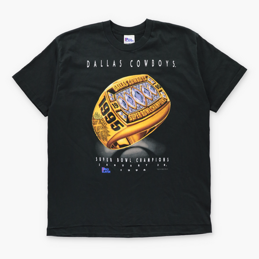 Vintage 1995 Dallas Cowboys Super Bowl Black Single Stitch PRO PLAYER T-Shirt USA Made (XL TALL) Vintage Sole Melbourne