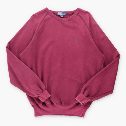 Vintage POLO RALPH LAUREN Maroon Sweatshirt *Aubs Vintage Sole Melbourne