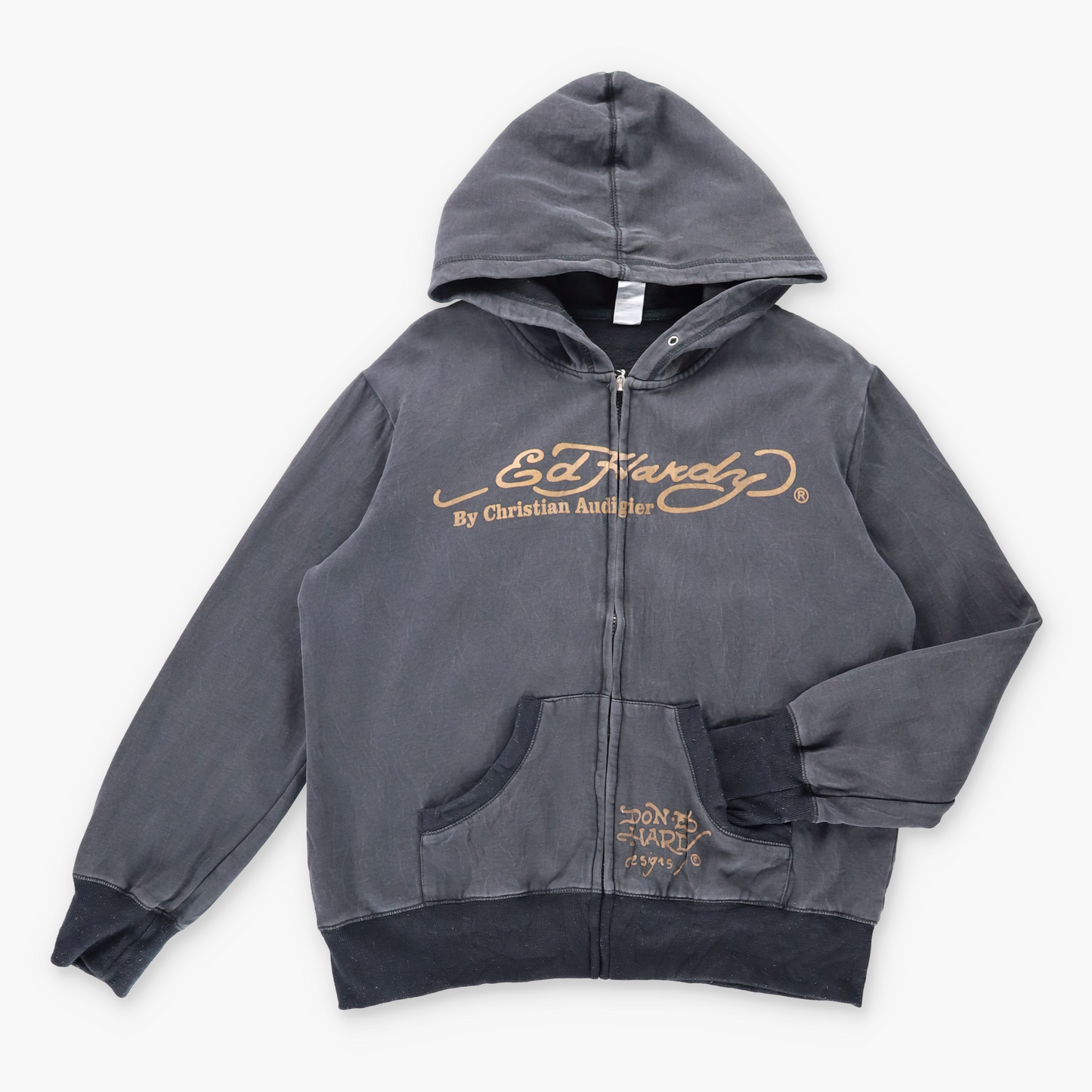 CHRISTIAN AUDIGIER Y2K USA Made Zip Up Sweatshirt *Aubany Vintage Sole Melbourne