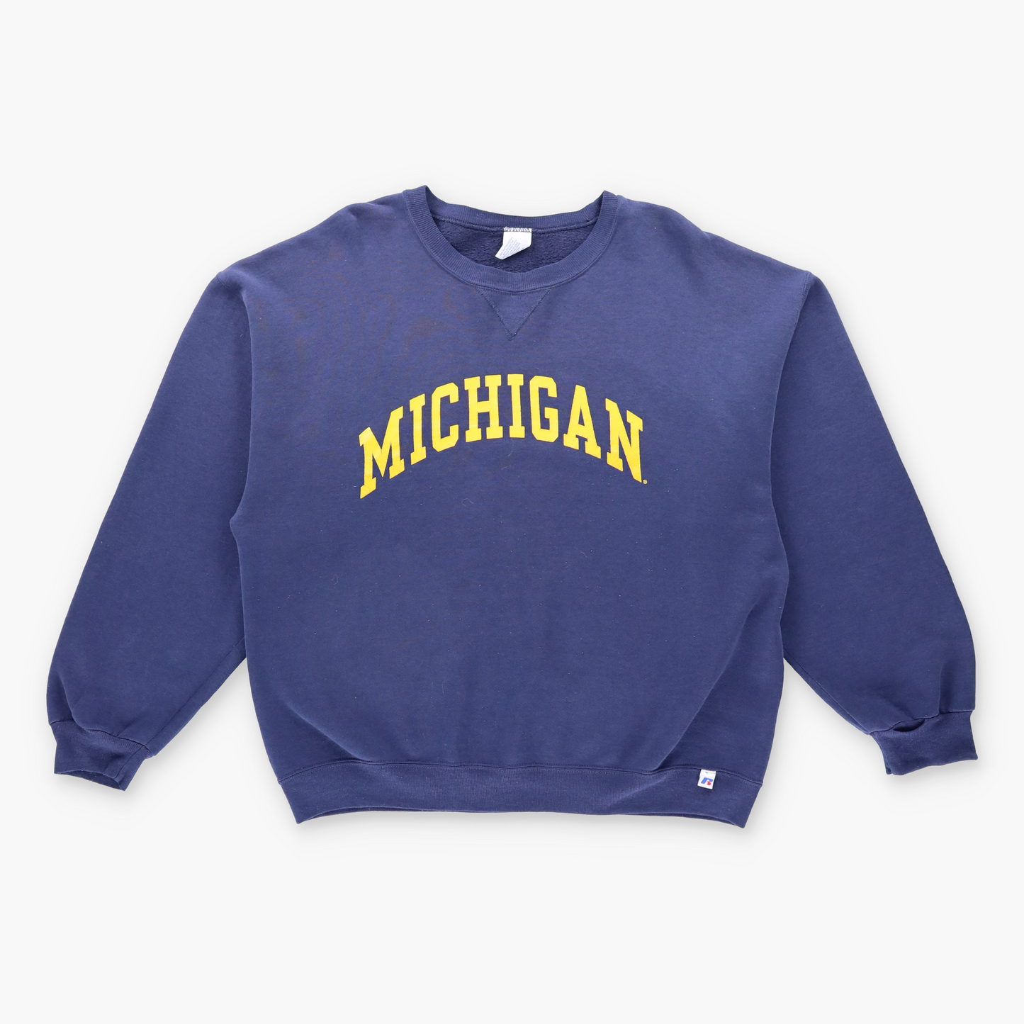 Vintage MICHIGAN Varsity 50/50 Navy & Yellow Sweatshirt *Aubs Vintage Sole Melbourne