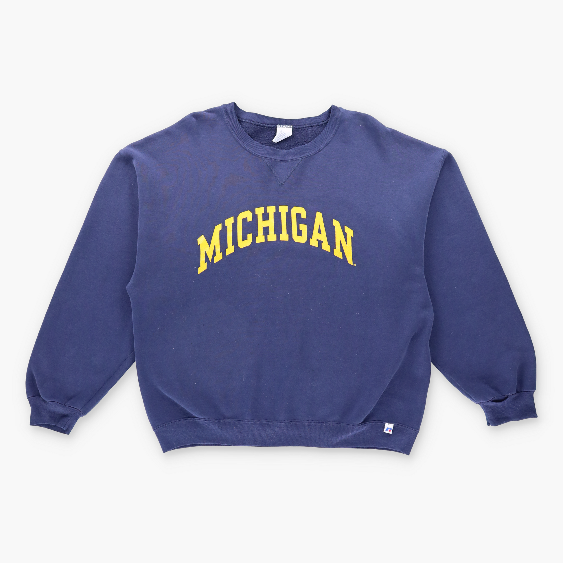Vintage MICHIGAN Varsity 50/50 Navy & Yellow Sweatshirt *Aubs Vintage Sole Melbourne