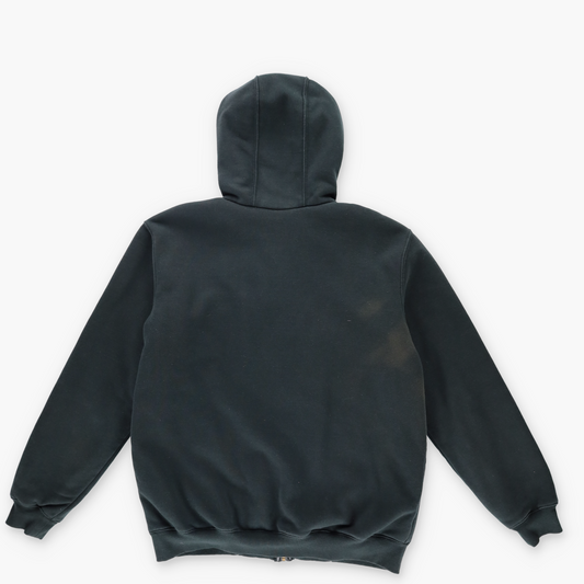 CARHARTT 100631  'Rain Defender' Quilt Lined Black Zip Up Hooded Sweatshirt (M-L)