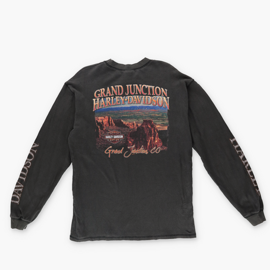 HARLEY DAVIDSON 'USA Made' Grand Junction Graphic Grey Thermal Long Sleeve (L)