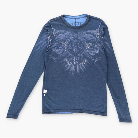 Vintage AFFLICTION Y2K REVERSIBLE USA Made Long Sleeve T-Shirt *Aubs Vintage Sole Melbourne