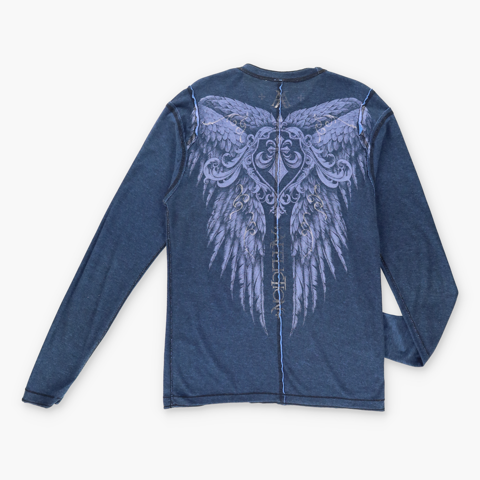 Vintage AFFLICTION Y2K REVERSIBLE USA Made Long Sleeve T-Shirt *Aubs Vintage Sole Melbourne