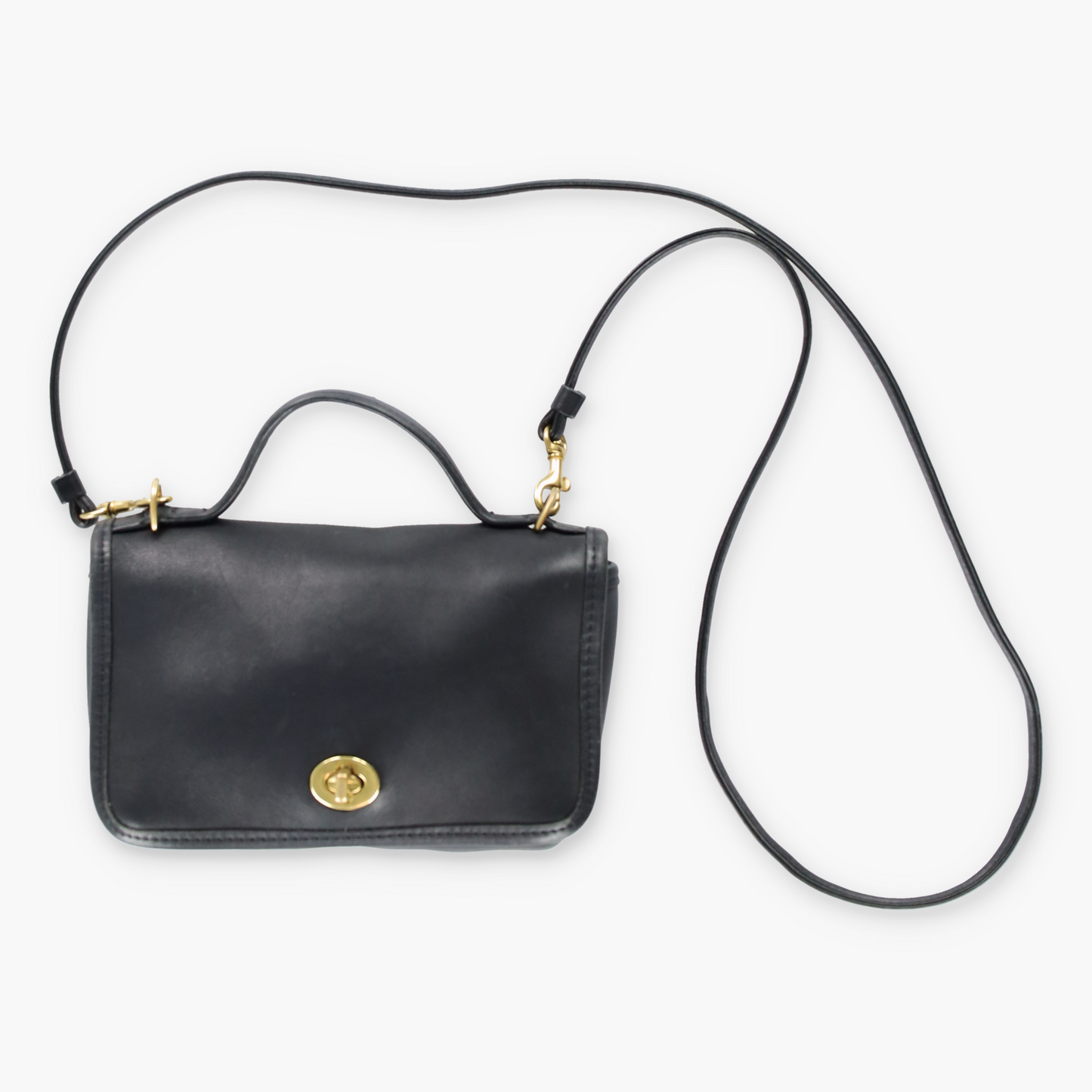 Vintage Coach Black Leather Bag *Aubs Vintage Sole Melbourne