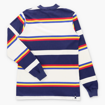 Vintage POLO RALPH LAUREN Multicolour Stripe & Embroidered Pony Logo USA Made Long Sleeve T-Shirt (L-XL TALL) ***COCO Vintage Sole Melbourne