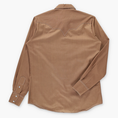 Vintage ROCKMOUNT RANCH WEAR Pearl Snap USA Made Brown Bib Western Shirt (S) ***COCO Vintage Sole Melbourne